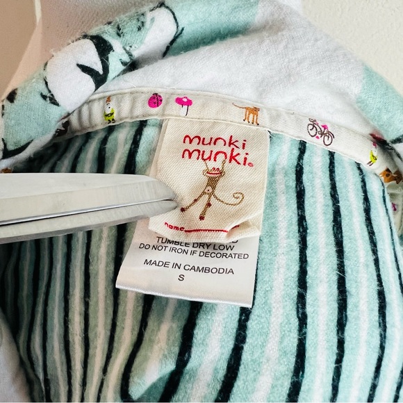 Munki Munki White & Blue Penguin Snow Striped Pajama Long Sleeve Pants Set - Picture 9 of 15